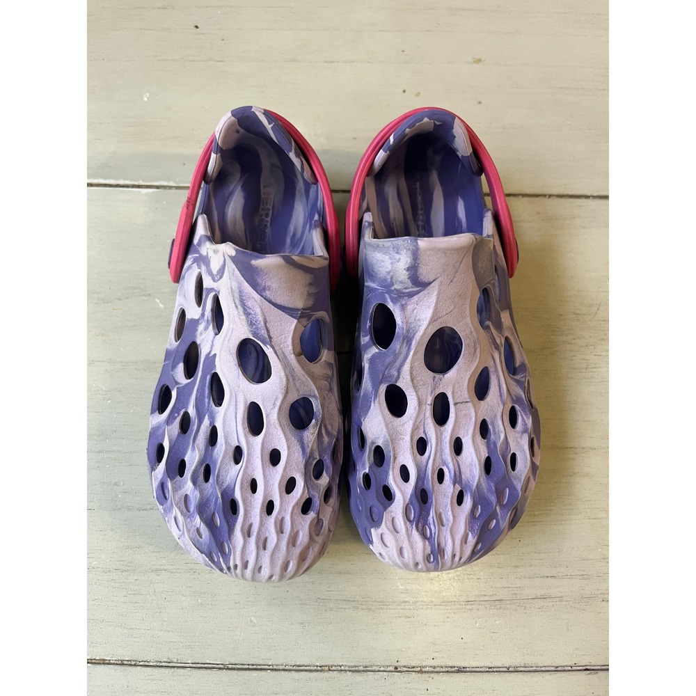 Merrell Hydro Moc Kids Purple Marble Clog Water Shoes Size 11C 246